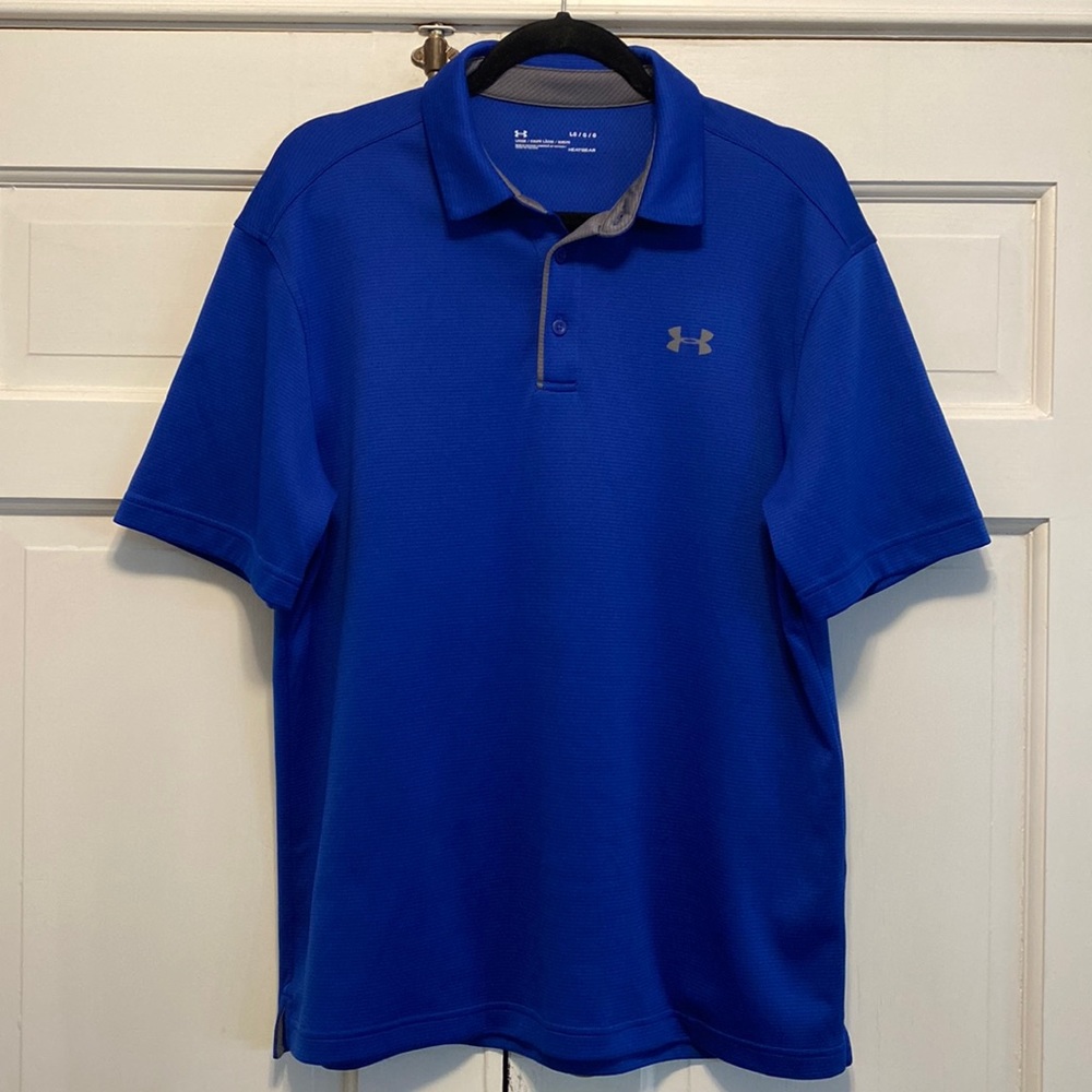 Under Armour mens Large, HeatGear Loose-fit short sleeve polo.
